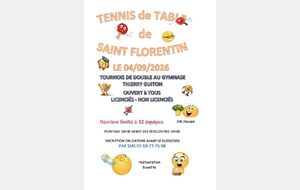Tournoi double Saint Florentin